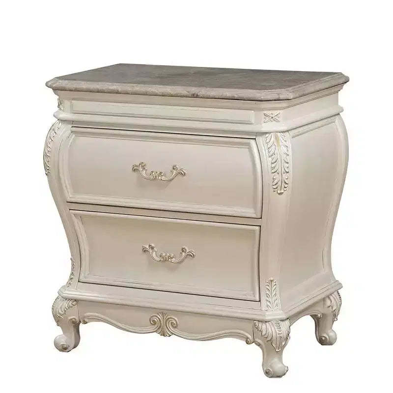 30" Chantelle Nightstand Pearl White - Acme Furniture
