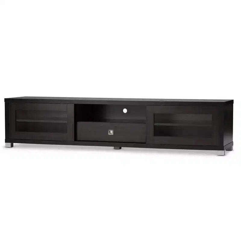 Beasley Cabinet TV Stand for TVs up to: Entertainment Center with Storage, Fits 70" TV - Baxton Studio