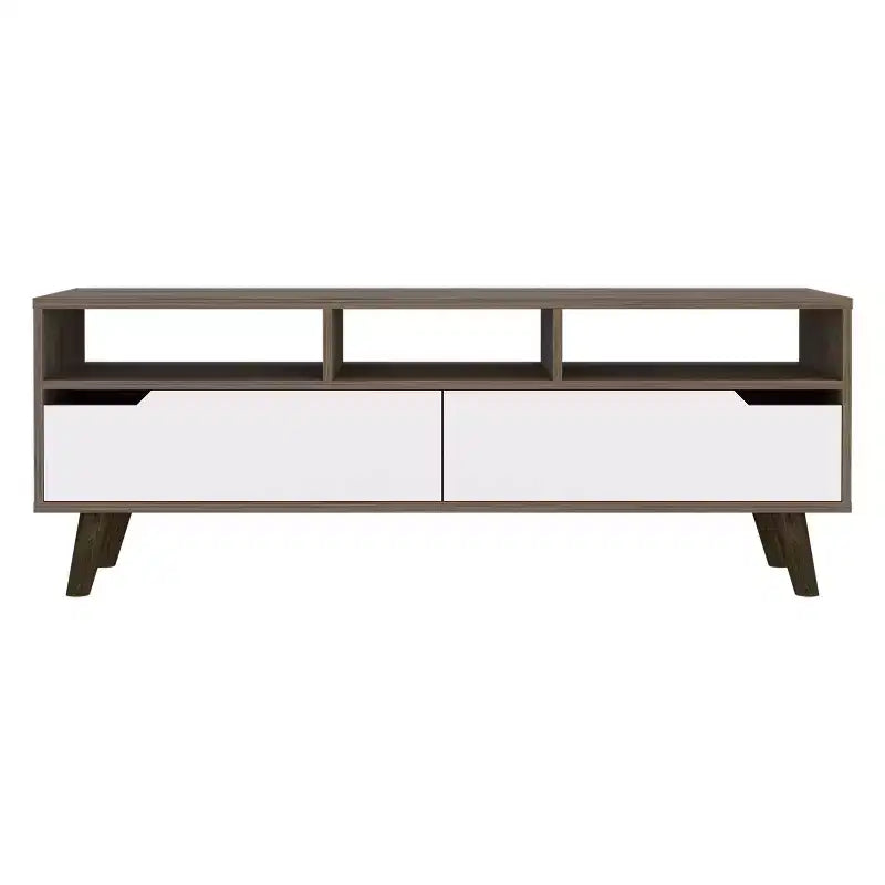 Tacoma TV Stand for TVs up to 55" Dark Walnut/White - Boahaus