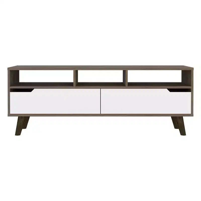 Tacoma TV Stand for TVs up to 55" Dark Walnut/White - Boahaus