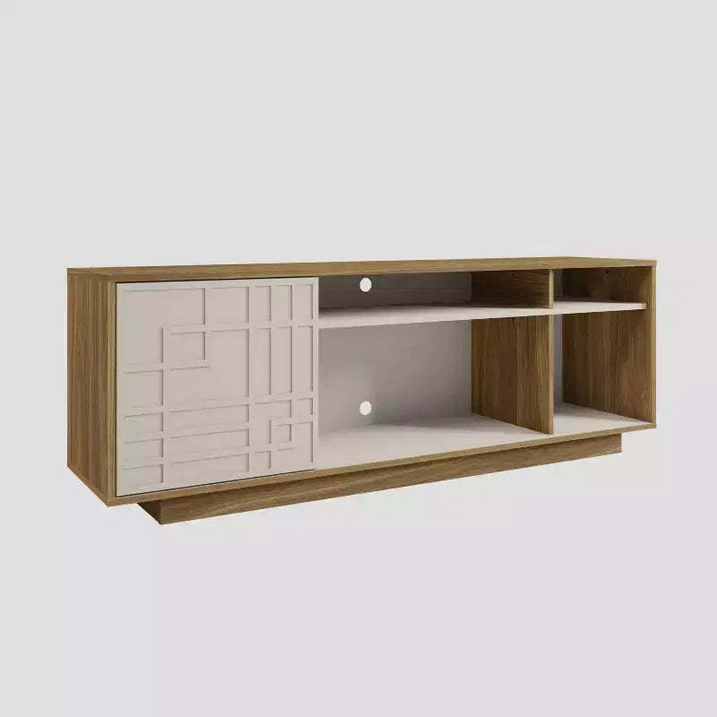 Techni Mobili Contemporary TV Stand for TVs up to 70" Oak: Modern Entertainment Center with Storage, Cable Management