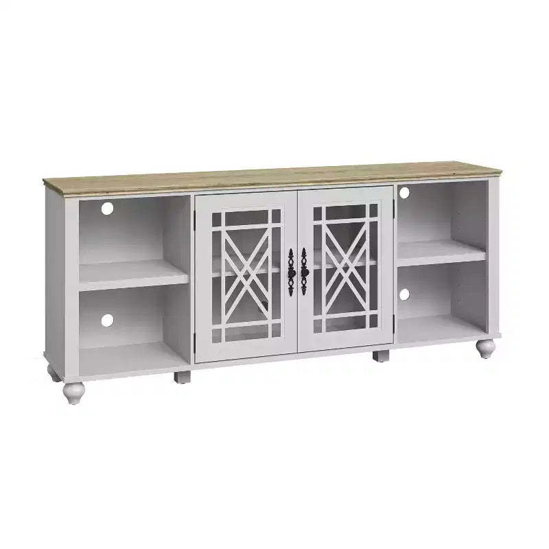 Festivo Vintage Style 70" TV Stand for TVs up to 80" White