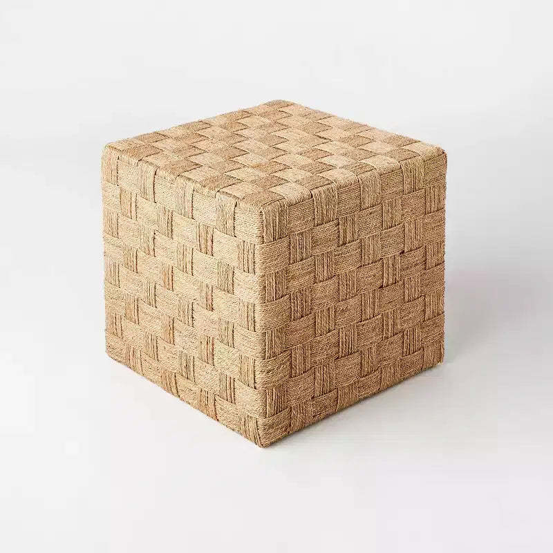 Lynwood Checkerboard Wicker Cube Naturals - Threshold™ designed with Studio McGee