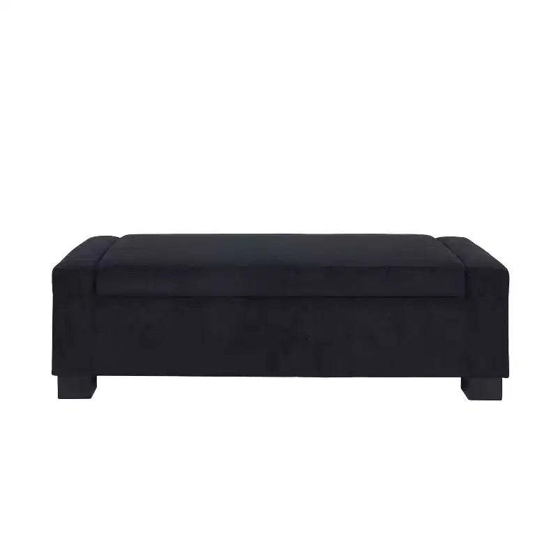 Christopher Knight Home Olivia Indoor Upholstered Modern Storage Ottoman Midnight Blue
