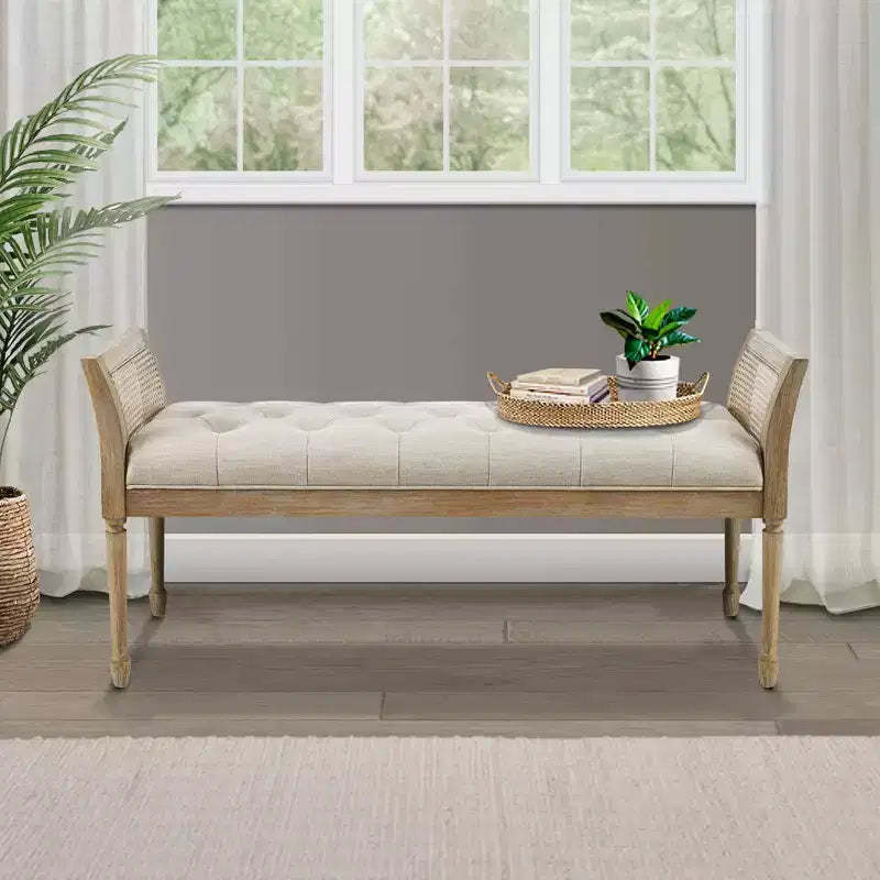 Isla Accent Bench Natural - Martha Stewart