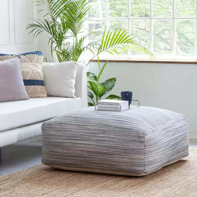 Montanita Gray Ottoman Gray/Ivory - Anji Mountain