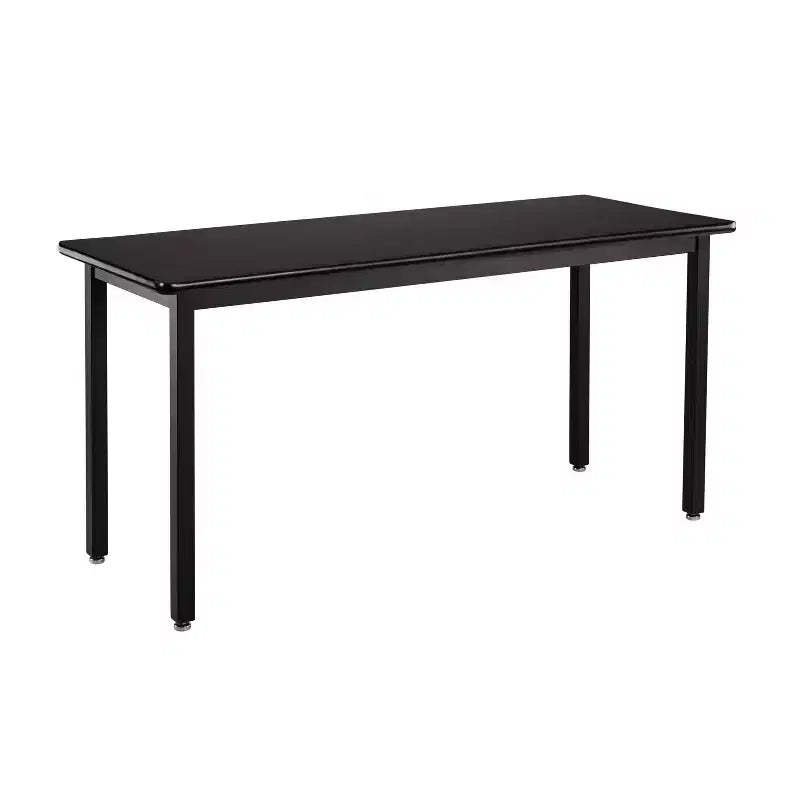 24"x60" Heavy Duty Table Black Frame/Black Top - National Public Seating