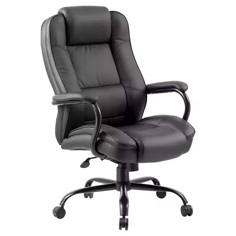 Heavy Duty Executive Chair Dark - Boss Office Products: Swivel, Metal Frame, 400lb Capacity