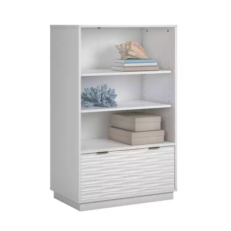 Sauder 48.34" 2 Shelf Morgan Main Bookcase White