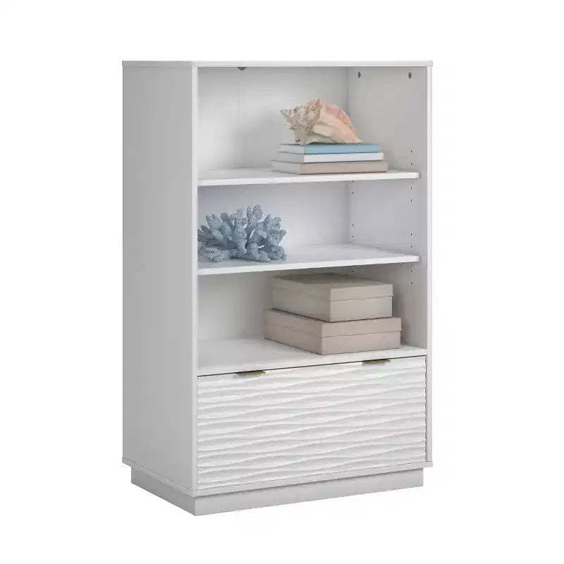 Sauder 48.34" 2 Shelf Morgan Main Bookcase White