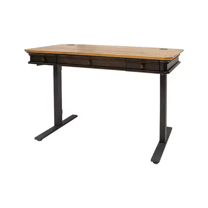 Sonoma Electric Sit and Stand Desk Brown - Martin Furniture: Adjustable, Motorized with Storage Drawer