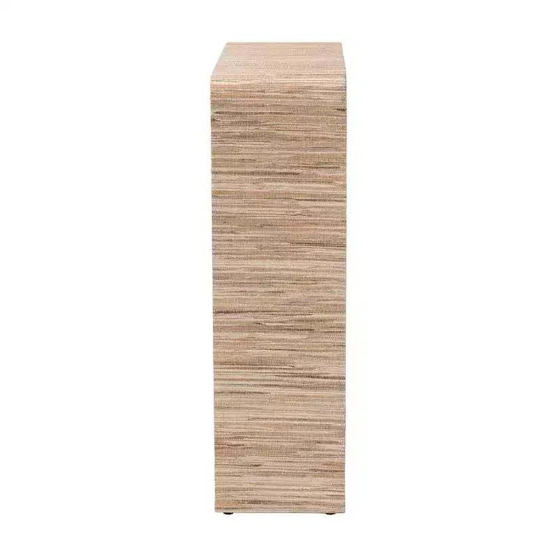 bali & pari 35" Lucy Woven Grasscloth Bookshelf Natural