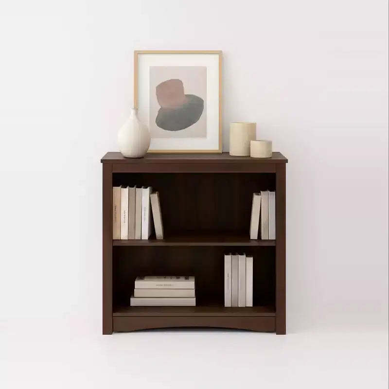 29" 2 Shelf Bookcase Espresso - Prepac: Adjustable Shelves, Laminated Finish, Wood Composite, 40 lbs Capacity