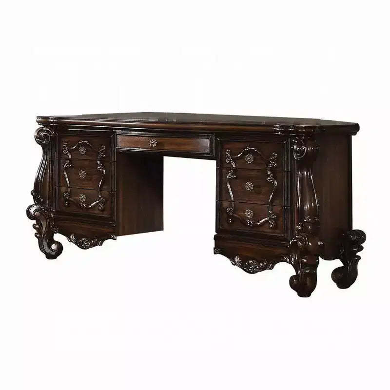 67" Versailles Vanity Desk Cherry Oak - Acme Furniture