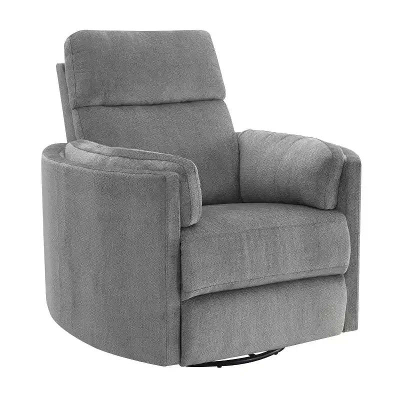 40" Sagen Active Sitting Chair Charcoal Chenille - Acme Furniture: Plush Glider Recliner, No Assembly Required