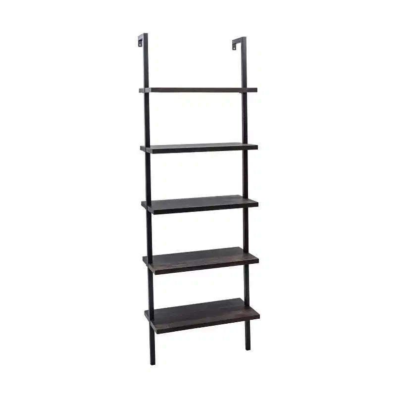 72.5" Nathan James Set of 2 Theo Bookshelf Black