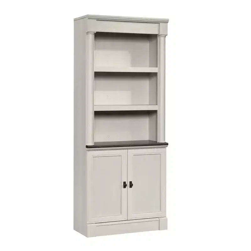 71.85"Palladia Library with Doors Glacier Oak - Sauder