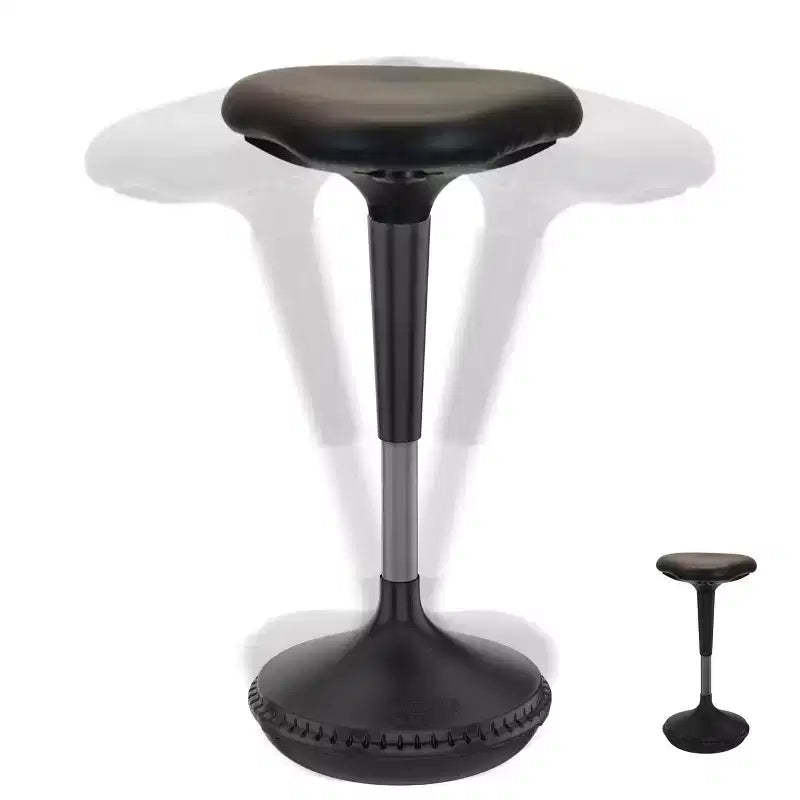 Wobble Standing Desk Office Chair Black Vinyl - Uncaged Ergonomics