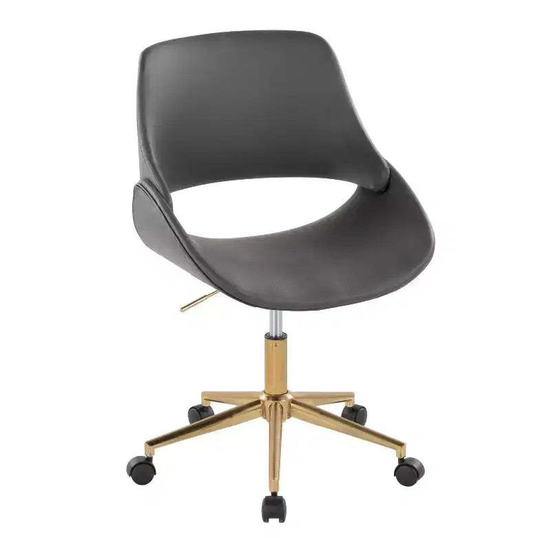LumiSource Fabrico Office Chair Gold/Gray PU