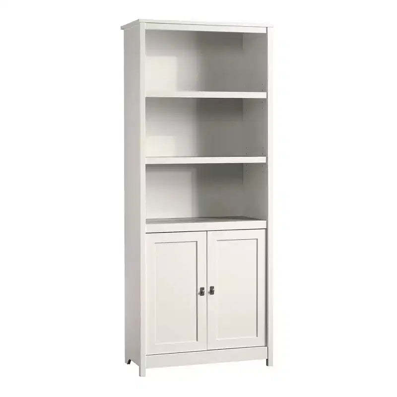 71" Cottage Road Library with Doors Soft White - Sauder