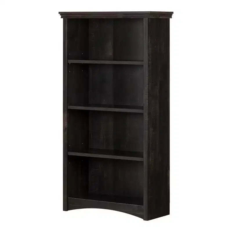 57.75" Gascony 4 Shelf Bookcase Black - South Shore