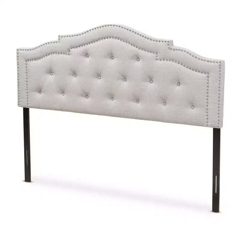 Baxton Studio Queen Edith Modern And Contemporary Fabric Headboard Beige: Polyester Upholstery, Wood Composite Frame