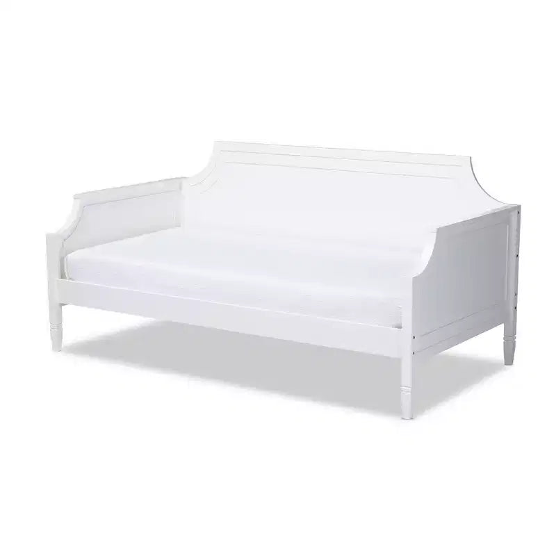 Twin Mariana Wood Daybed White - Baxton Studio: Traditional MDF & Rubberwood Frame, Painted Finish, Reinforced Support