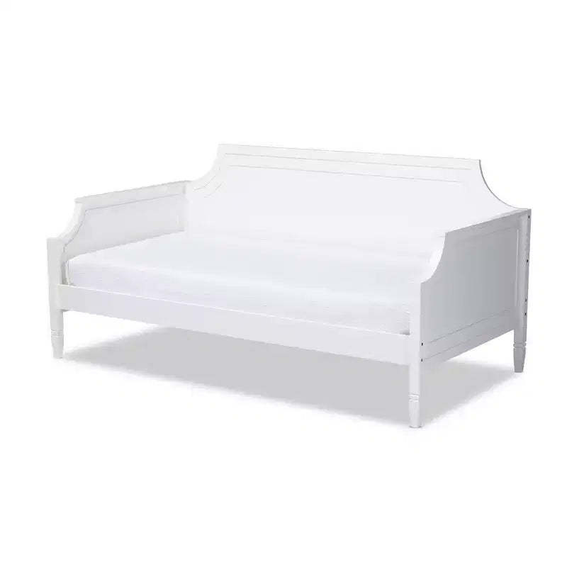 Twin Mariana Wood Daybed White - Baxton Studio: Traditional MDF & Rubberwood Frame, Painted Finish, Reinforced Support