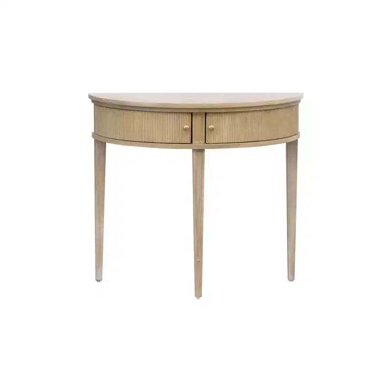 Crestview Storage Console Table Reclaimed Wheat - Martha Stewart: Vintage Demilune Design, Entryway Elegance