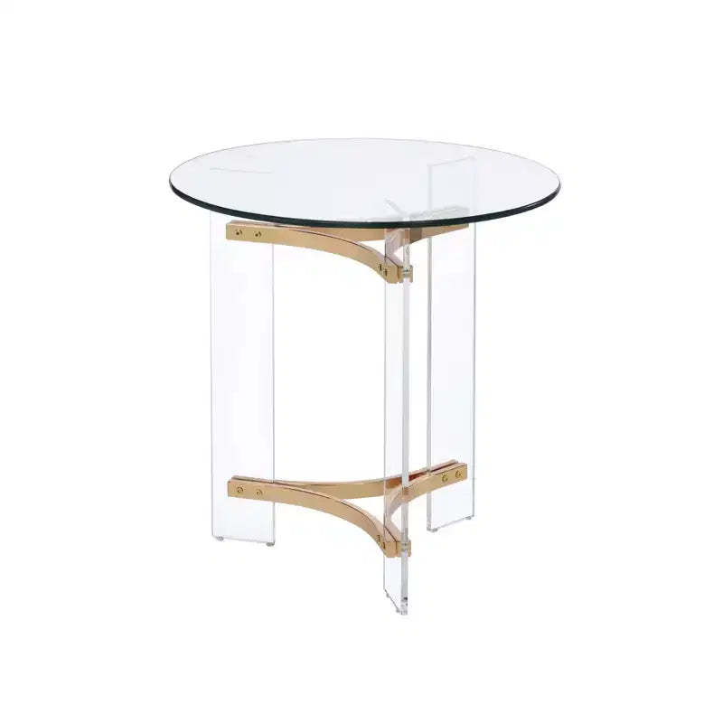 23" Sosi Accent Table Gold Finish - Acme Furniture