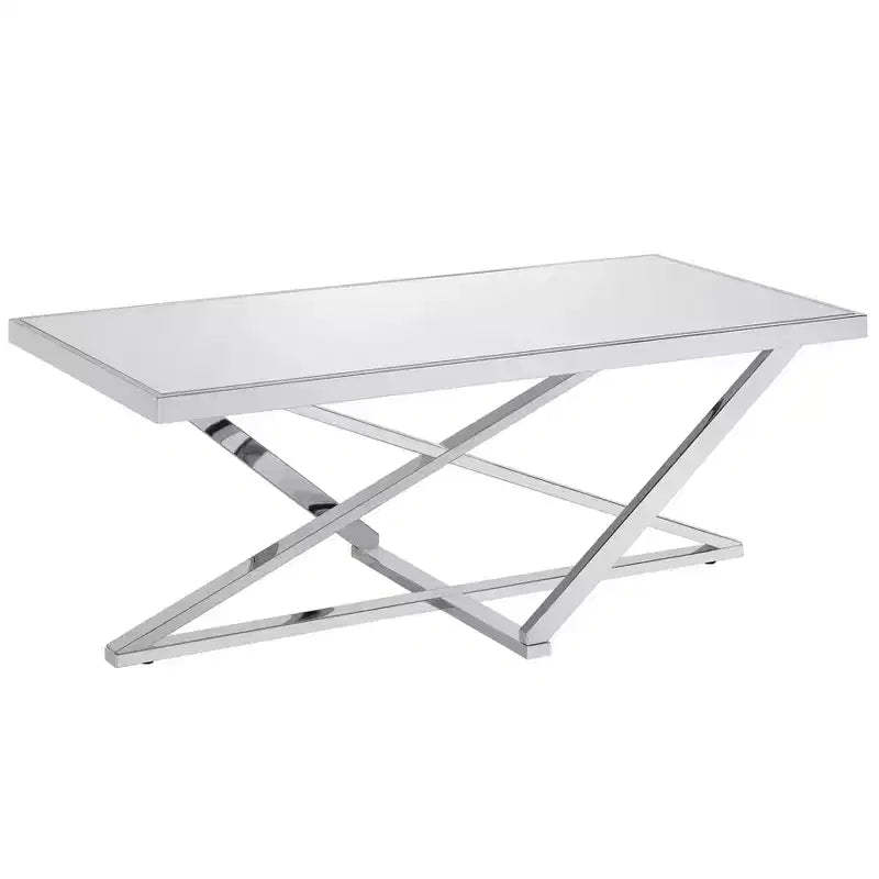 Drubeck Mirrored Rectangle Coffee Table Chrome - HOMES: Inside + Out