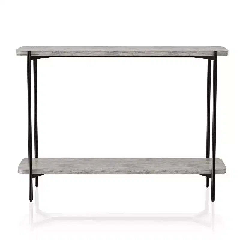 24/7 Shop At Home Dunkeld Lower Shelf Sofa Table Sand Black/Light Gray