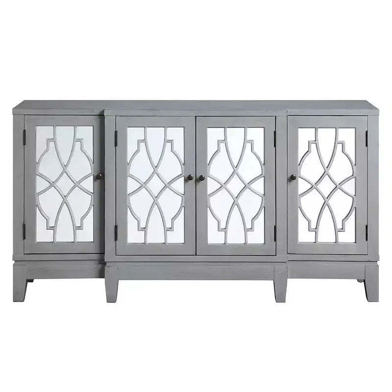 60" Magdi Accent Table Antique Gray Finish - Acme Furniture