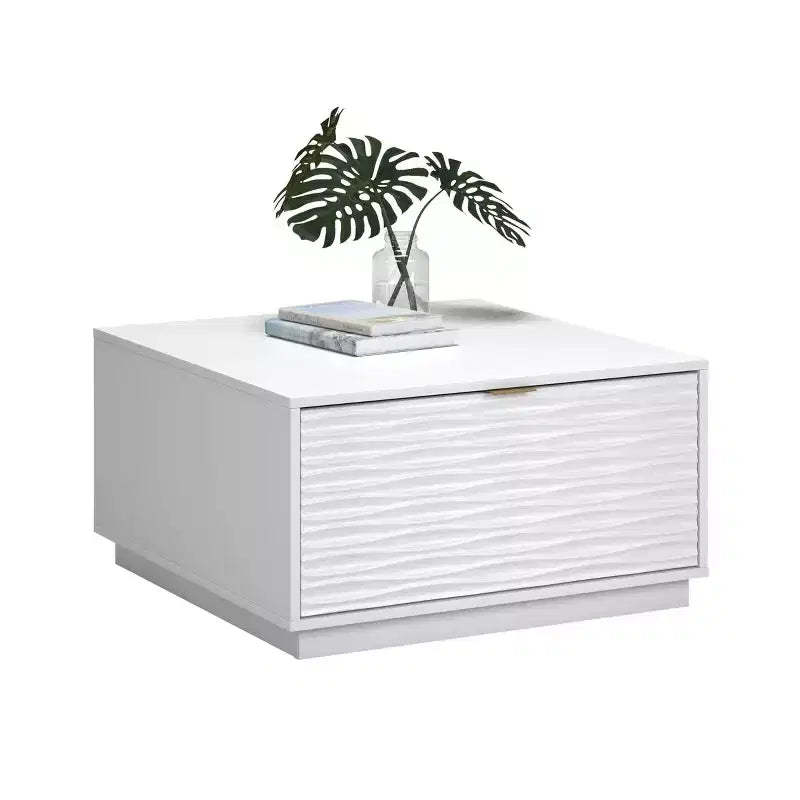 Sauder Morgan Main Coffee Table with Drawers White