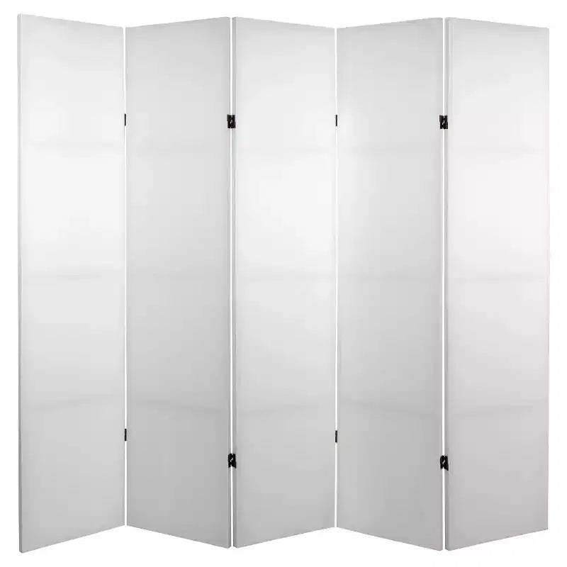 6 ft. Tall Do It Yourself Canvas Room Divider 5 Panel - Oriental Furniture: Hardwood & Metal, No Assembly Required