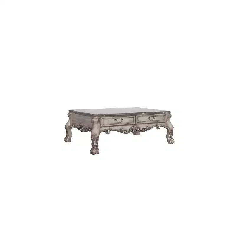 57" Dresden Coffee Table Vintage Bone White - Acme Furniture