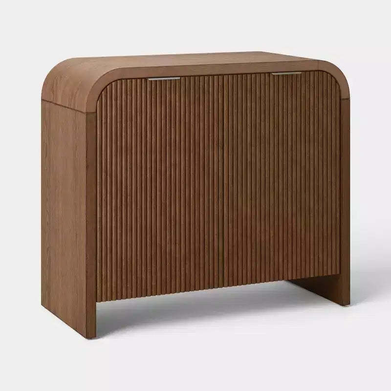 Lupine Reeded Two Door Storage Cabinet with Adjustable Shelf and Cable Management Dark Brown - Threshold™