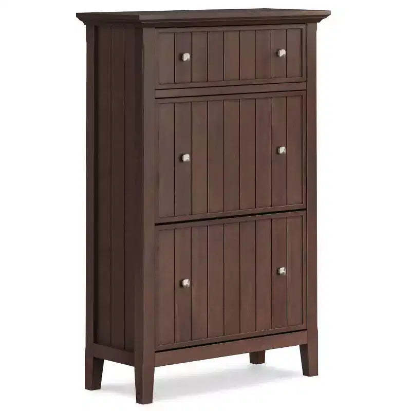 WyndenHall Normandy Entryway Shoe Storage Cabinet: Holds 16-24 Pairs, Tilt Open, Large Drawer