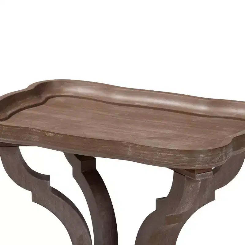 Baxton Studio Yannick Wood End Table Antique Brown