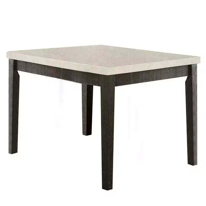 54" Nolan Accent Table White Marble/Salvage Dark Oak - Acme Furniture