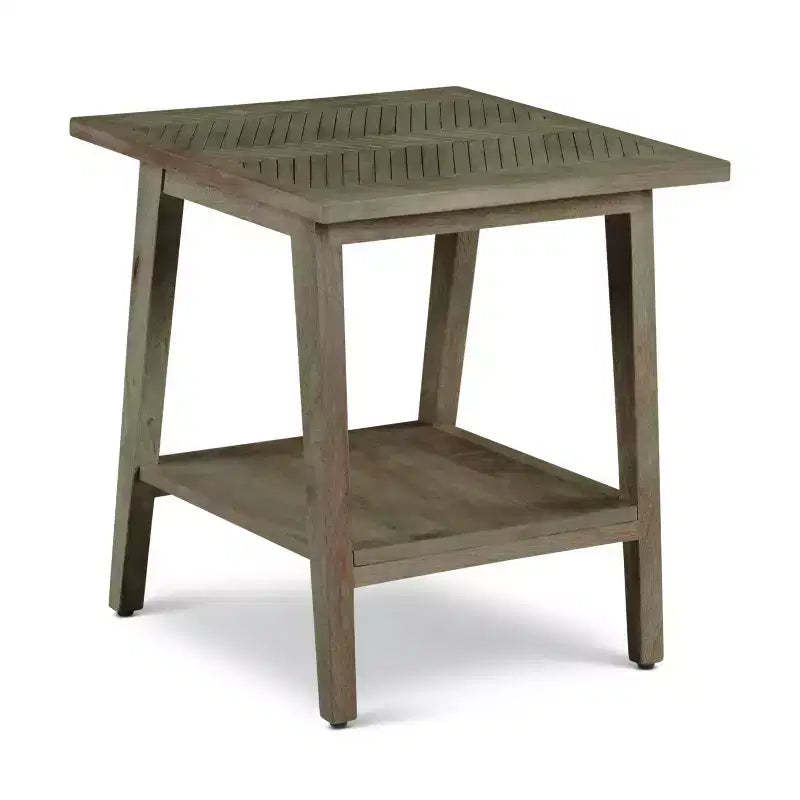 Milani Square End Table Natural: Mango Wood, Mid-Century Modern, Storage Shelf - Steve Silver Co.