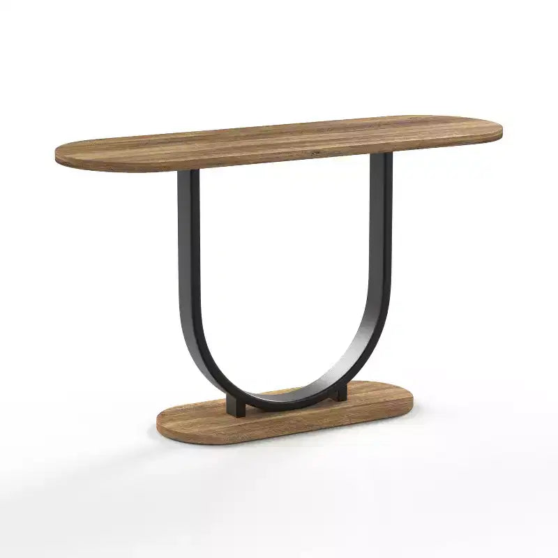 miBasics 47" Earthgift Industrial U Shaped Sofa Table