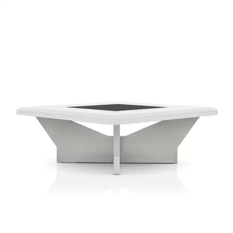 miBasics Manke Square Contemporary Modern Coffee Table White