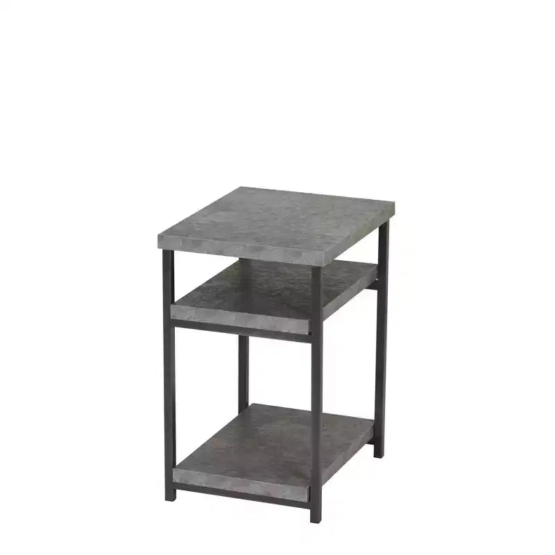 Household Essentials Jamestown Rectangular End Table Gray