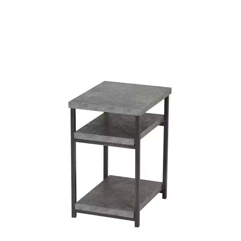 Household Essentials Jamestown Rectangular End Table Gray