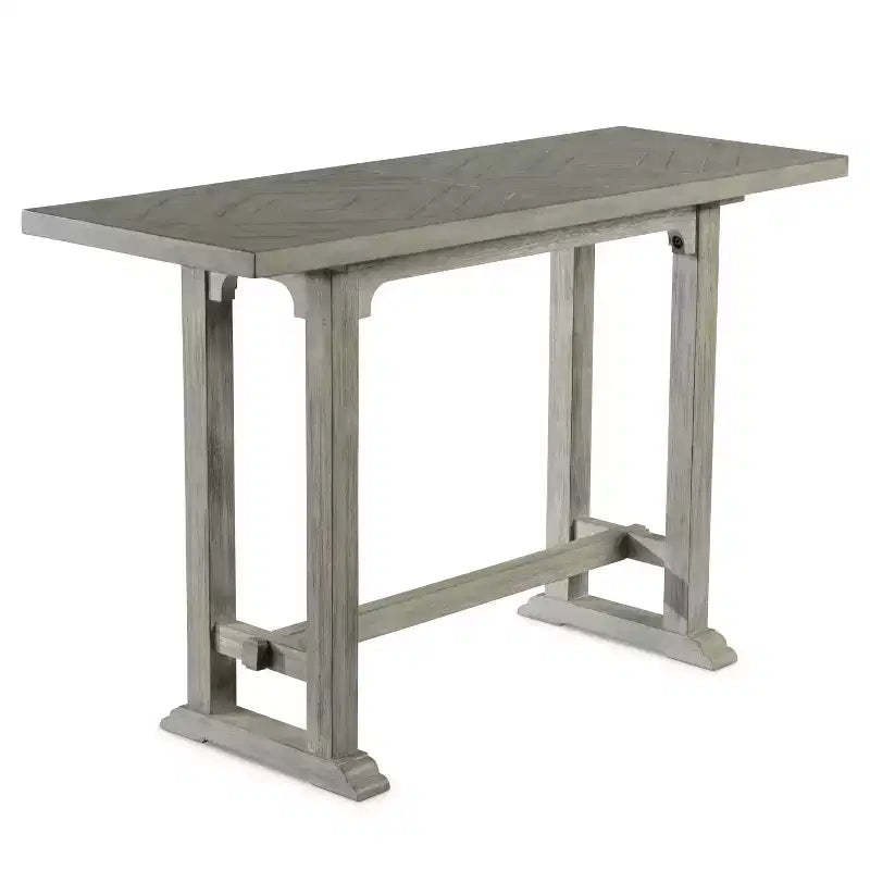 Whitford Sofa Table Dove Gray - Steve Silver Co.: Distressed Wood, Saw Rasping, Double Diamond Inlay