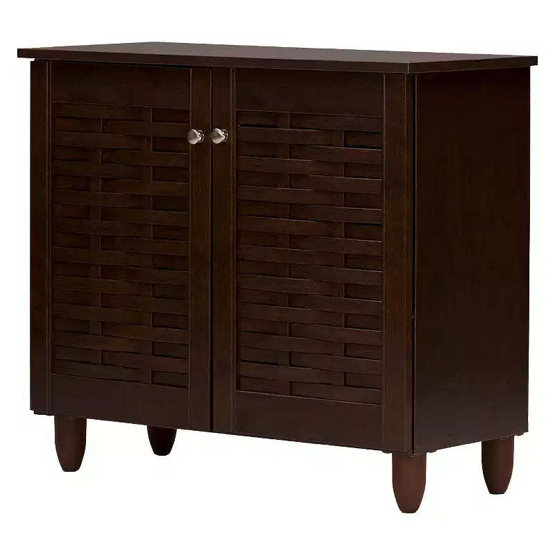 Winda Modern and Contemporary 2-Door Wooden Entryway Shoes Storage Cabinet: UPC 847321042728 - Baxton Studio