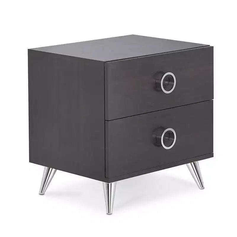 Acme Furniture 20" Elms Accent Table Espresso: MDF Construction, Wood Veneer Top, Drawer Storage, No Tools Assembly