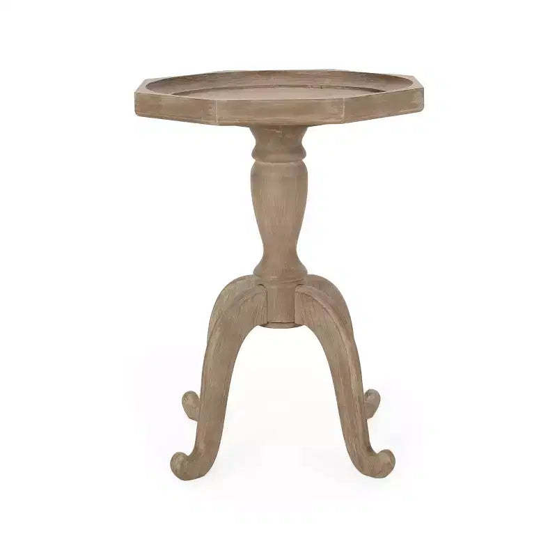 Catawissa French Country Accent Table with Octagonal Top Natural - Christopher Knight Home: Elegant Spider Leg Base, Faux Wood Finish