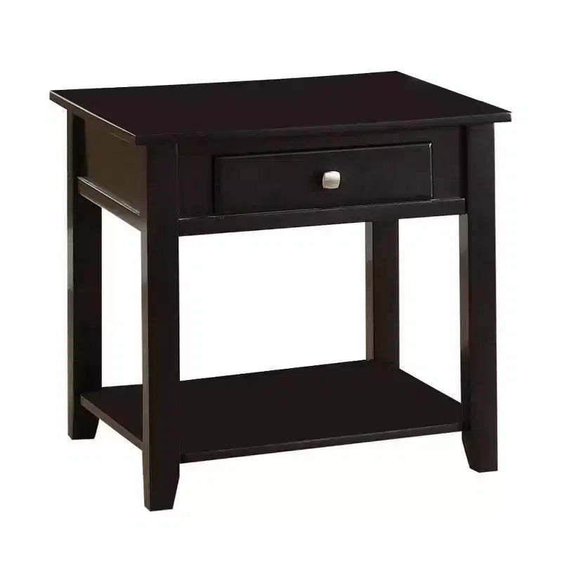 22" Malachi Accent Table Black - Acme Furniture: Lift Top, Storage, Tapered Legs, Shelf